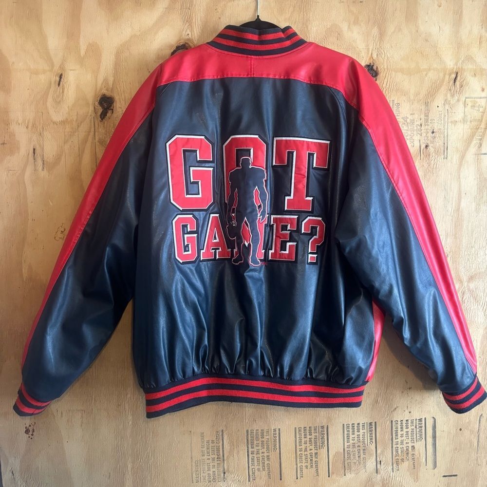 Vintage 90s Steve & Barrys Got Game? Varsity Bomber Jacket Sz XL - Picture 3 of 6